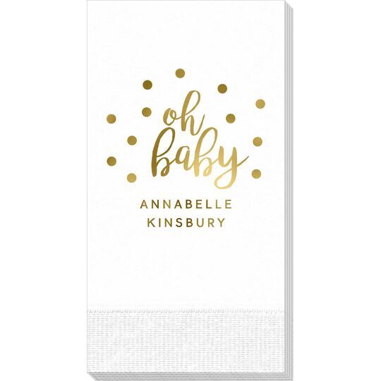 Confetti Dots Oh Baby Guest Towels